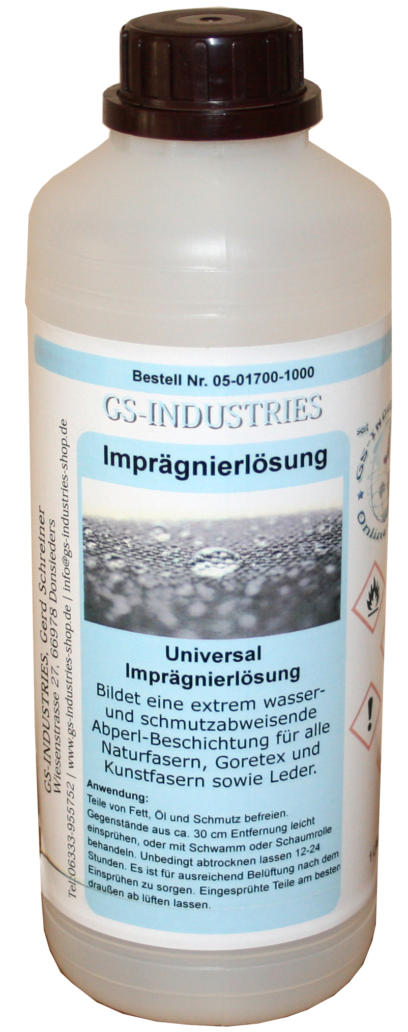 Universal Imprägnierlösung für Textilien, Zelte, Cabrio, Persinnge günstig kaufen bei gs-industries-shop.de Universal Imprägnierlösung für Textilien, Zelte, Cabrio, Persinnge günstig kaufen bei gs-industries-shop.de